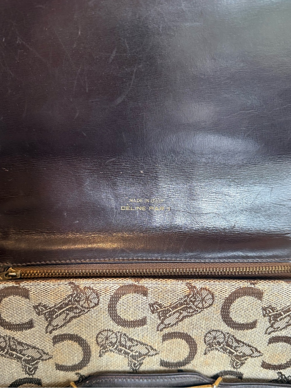 Celine Vintage ‘70s C Sulky / C Macadam Horse Carriage shoulder bag - Picture 3 of 16